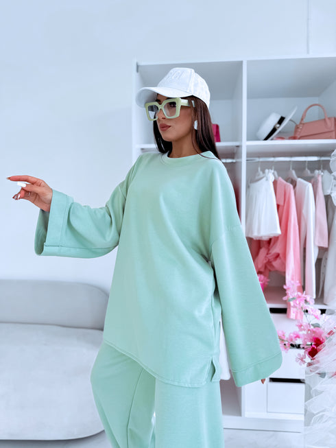 LARGE SIZE set "MANHATTAN" - SOFT GREEN